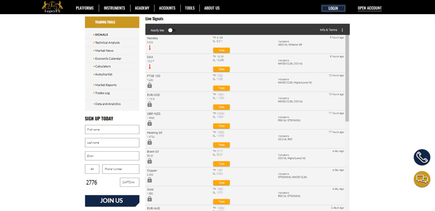 Signaux en direct par LegacyFX Signaux en direct par LegacyFX